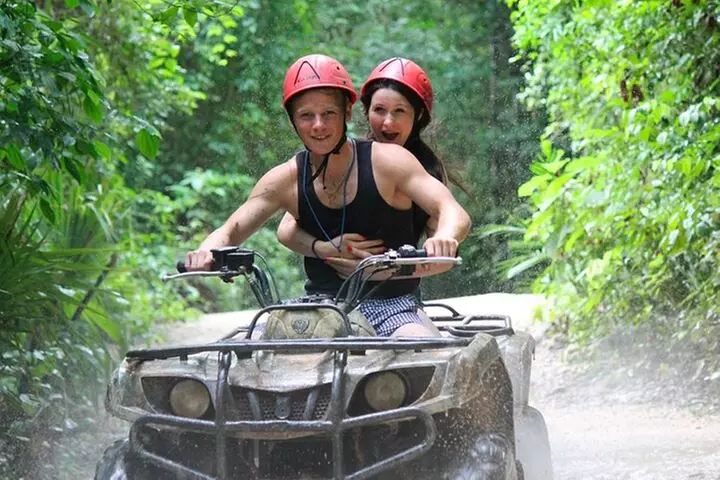 ATV Adventure Ride! With Cenote Swim and Ziplines (Shared ATV) + Round Transport - Primary Image