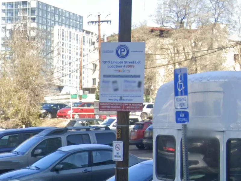 Parking at 1910 Lincoln St. Lot
