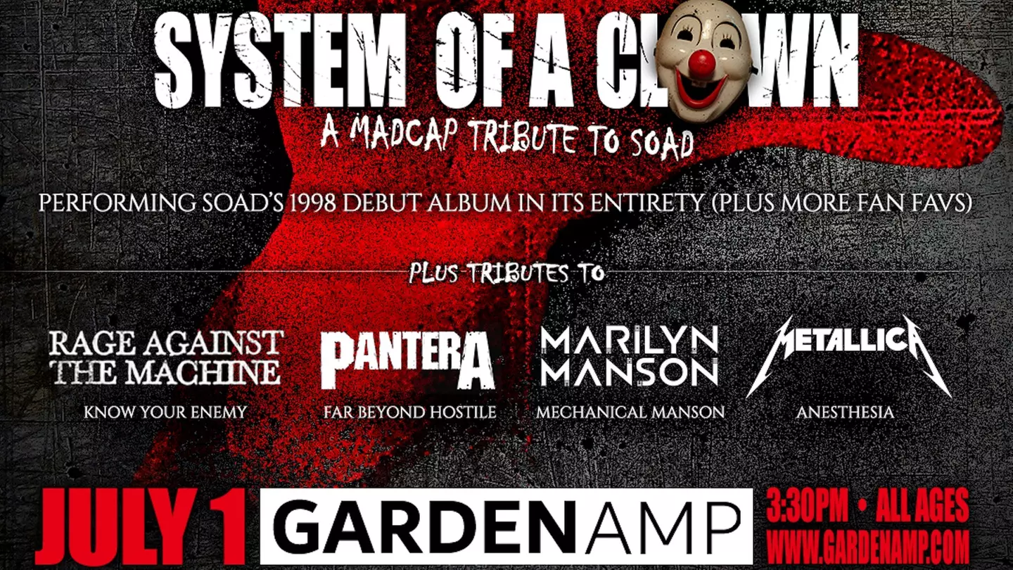 System Of a Down 30th Anniversary Celebration with System Of A Clown - Saturday, Jul 1, 2023 / 5:30pm - Primary Image