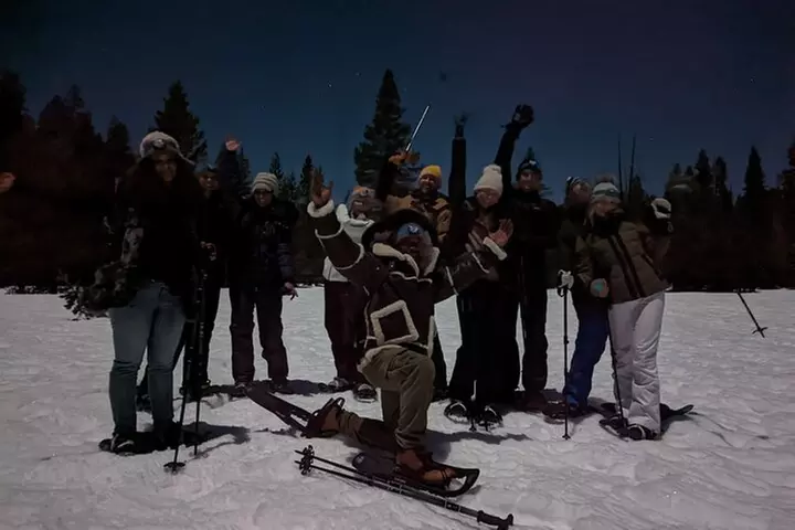 Tahoe National Forest Moonlight Snowshoe Tour Under a Starry Sky