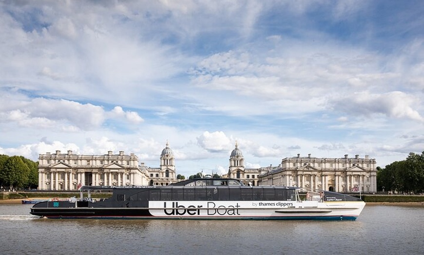 Image 9: London: Naval College + Painted Hall + Uber Boat: One Way Trip