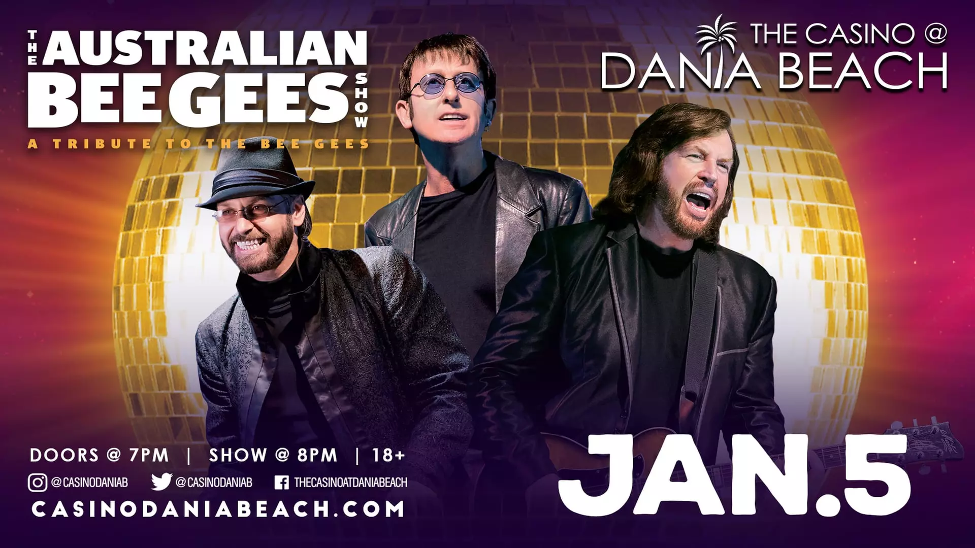 The Australian Bee Gees - Thursday, Jan 5, 2023 / 8:00pm - Primary Image
