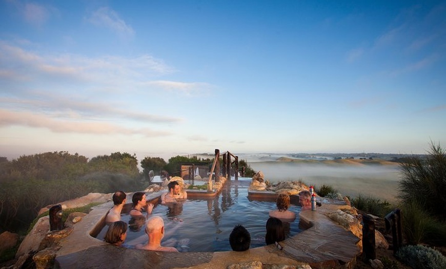 Image 1: Peninsula Hot Springs and Beach Boxes Day Trip from Melbourne