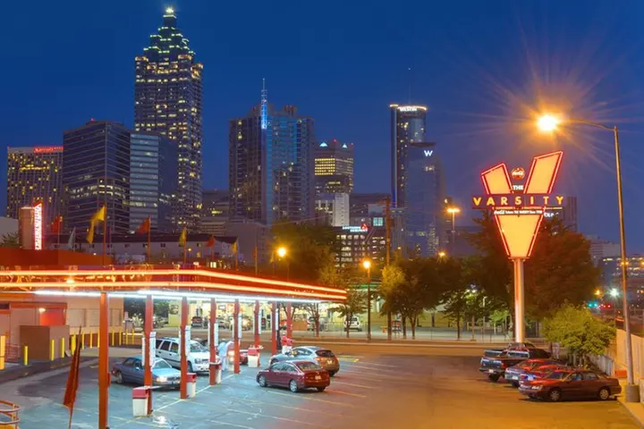City Lights Atlanta Night-Time Tour with Photos & Dinner Stop