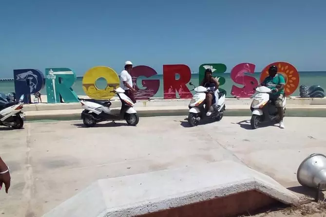Progreso Scooter Sightseeing and Beach Break Adventure Excursion - Primary Image