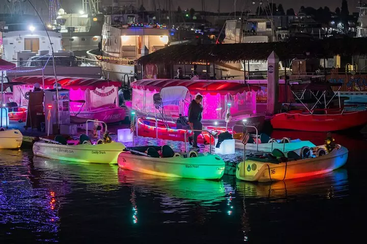 Glow Nightime Pedal Boat Rental in San Diego Bay
