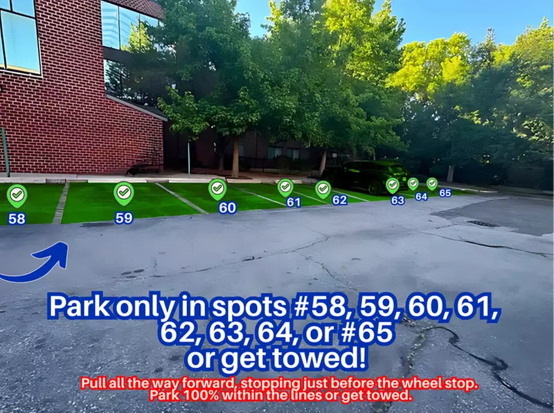 Parking at 373 Highland Ave. Lot - Spots #58, 59, 60, 61, 62, 63, 6...