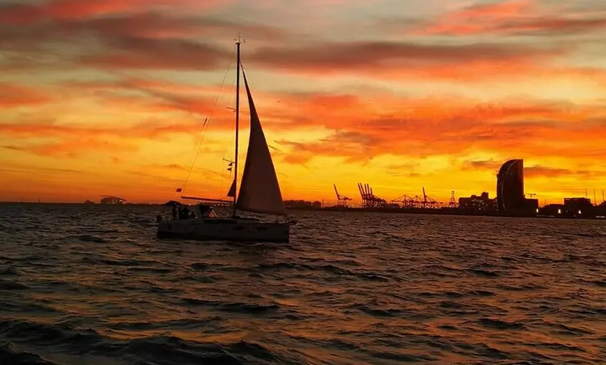 Image 3: Barcelona Sunset Private Sailing & Live Spanish Guitar & open Bar