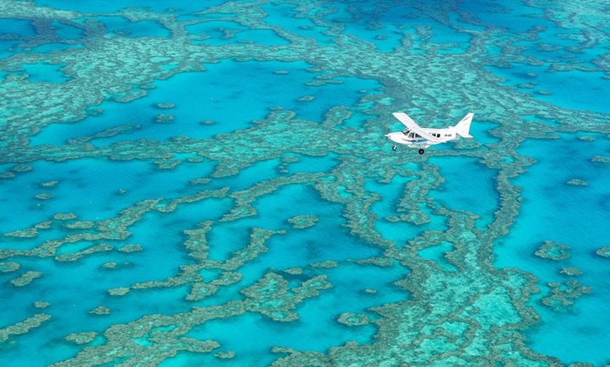 Image 3: Scenic Flight over Heart Reef, Whitehaven Beach, Hill Inlet, GBR