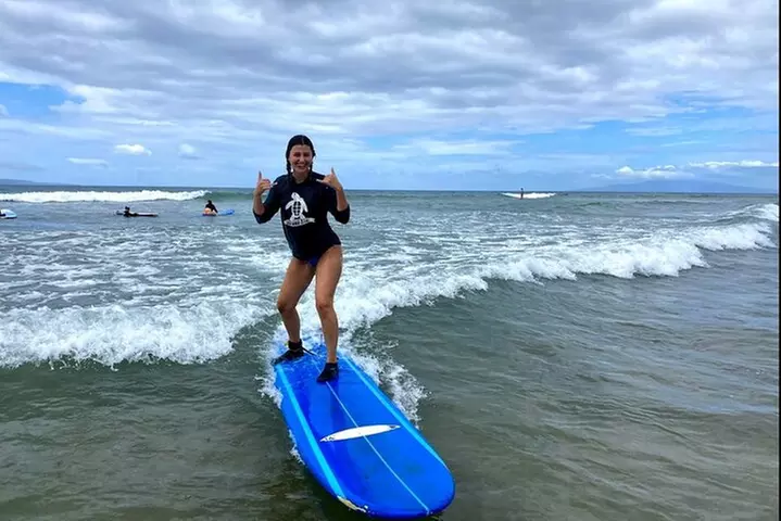 Group Surf Lesson at Kalama Beach in Kihei
