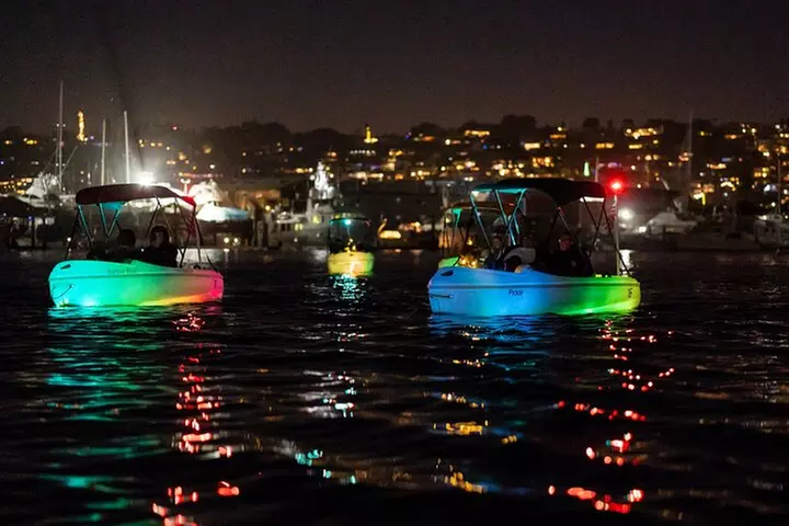Glow Nightime Pedal Boat Rental in San Diego Bay