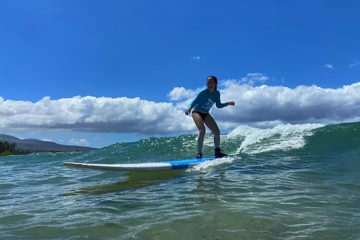 Group Surf Lesson at Kalama Beach in Kihei