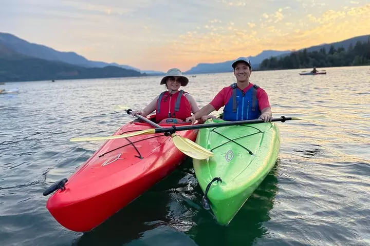 Sunset Kayaking in the Columbia River Gorge - Primary Image