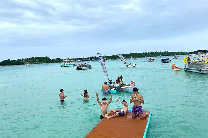 Tailfins Tiki Boats Crab Island Sandbar(3hrs/ 5/5:30 are 2hrs)