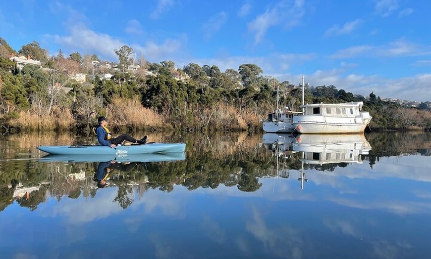 Image 2: Guided Kayak Tour on Launceston's scenic waterfront on foot powered...