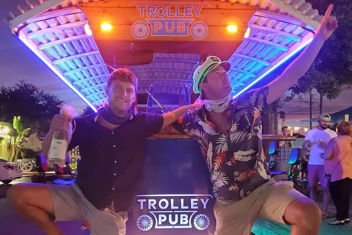 Party Bike through St. Pete with Bar+Mural Stops on Trolley Pub