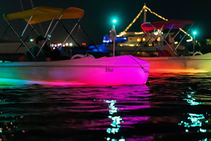 Glow Nightime Pedal Boat Rental in San Diego Bay