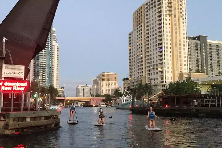 Sunset on Paddleboard Experience in Las Olas Fort Lauderdale