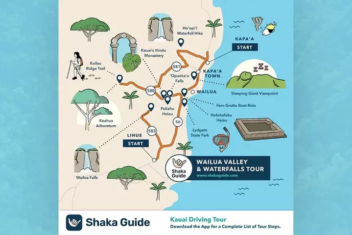 Kauai Wailua Valley & Waterfalls Audio Driving Tour