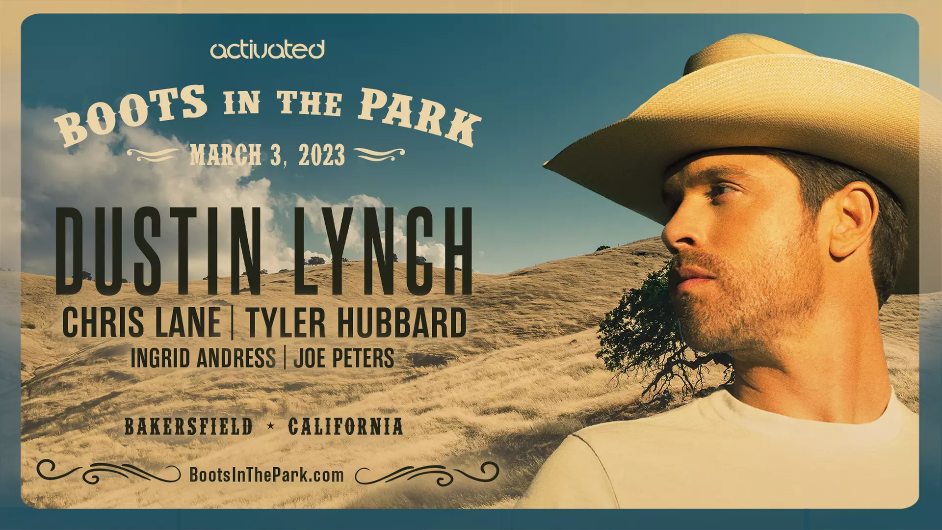Boots In The Park Bakersfield - Friday, Mar 3, 2023 / 4:00pm - 10:00pm - Primary Image