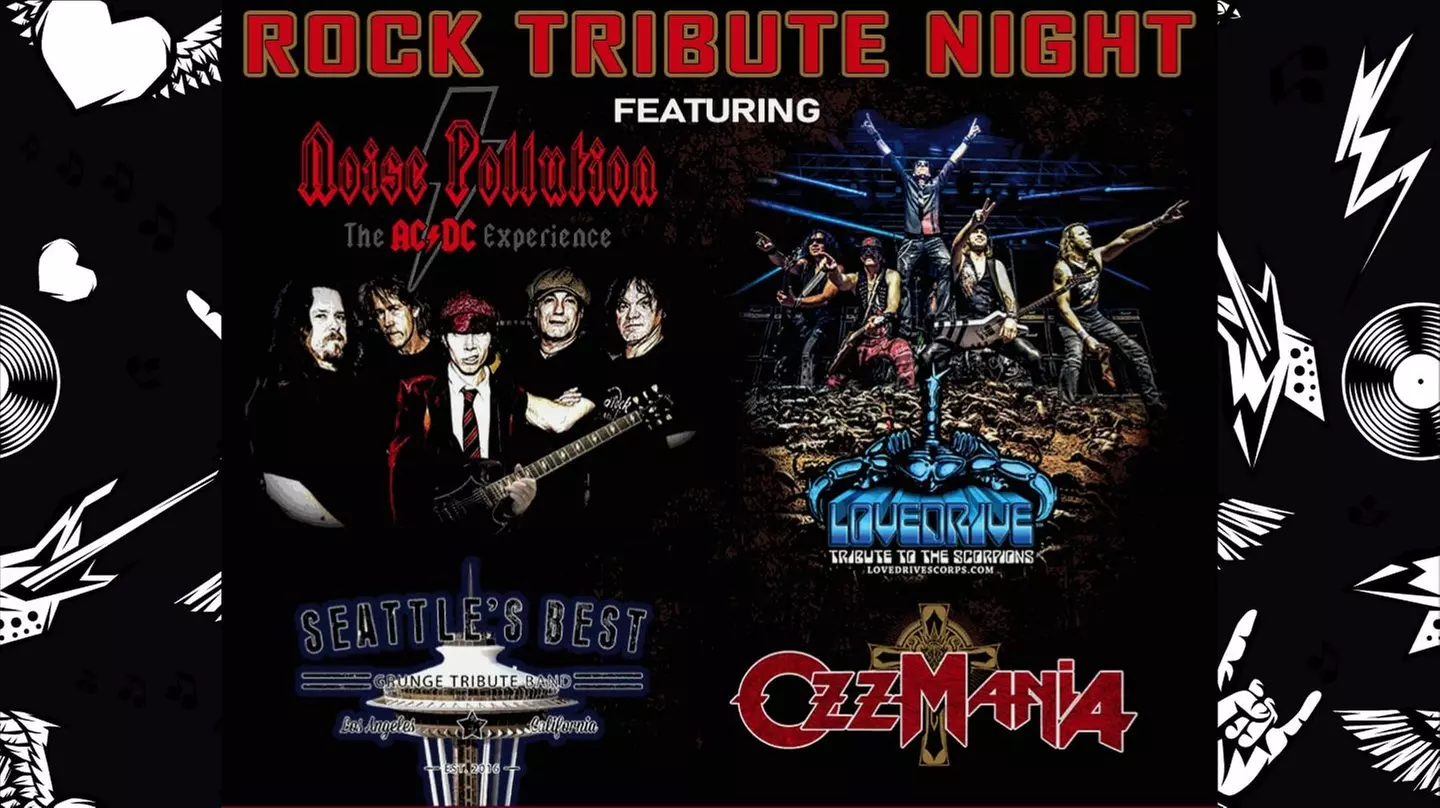 AC/DC, Scorpions, Ozzy Osbourne Tributes & 90's Grunge Tribute - Friday, Sep 29, 2023 / 5:00pm - Primary Image