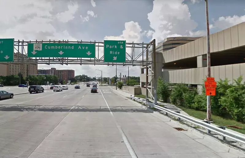 Parking at CTA Blue Line Cumberland Garage
