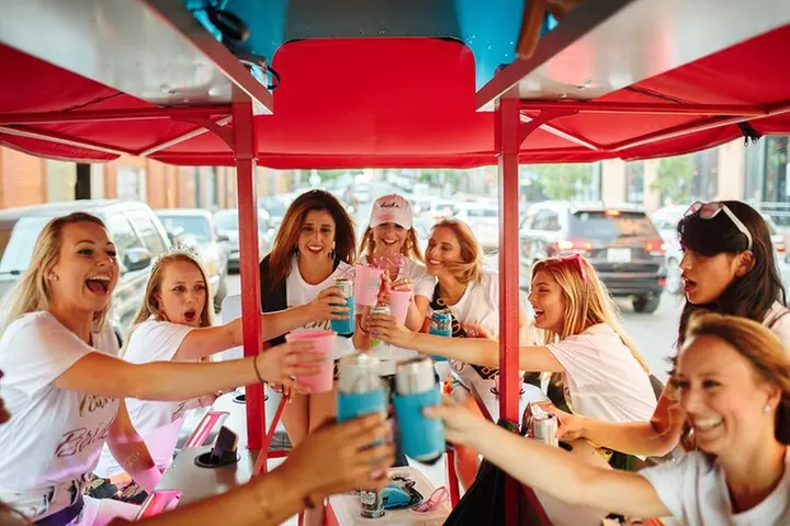 Party Bike through St. Pete with Bar+Mural Stops on Trolley Pub