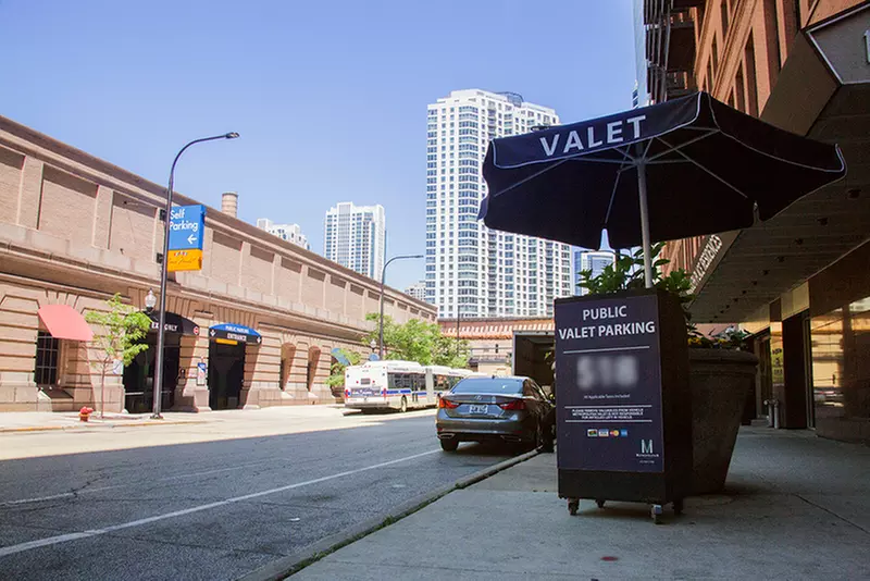 Parking at Cleaners Shoe Repair - Valet Kiosk