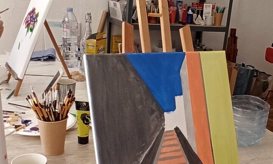 Image 5: 2 heures Activité privée de peinture à Vallauris Artist Studio
