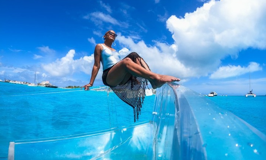 Image 17: Isla Mujeres Clear Boat Ride + Free Photo at Reef & Marine Life