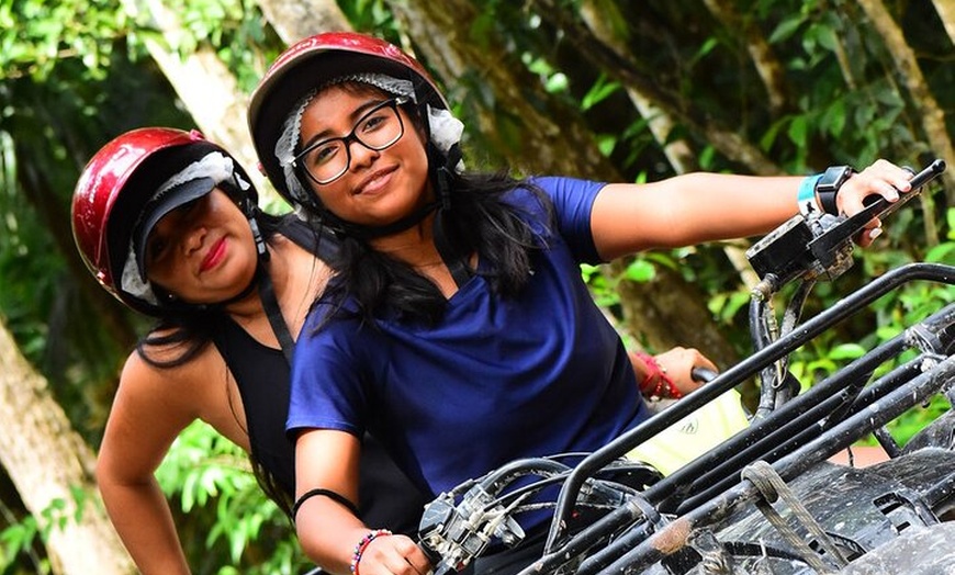 Image 2: Zipline ,ATV & Cenote Adventure in the Jungle Kingdom