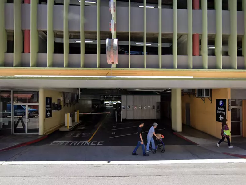 Parking at Mark's Garage