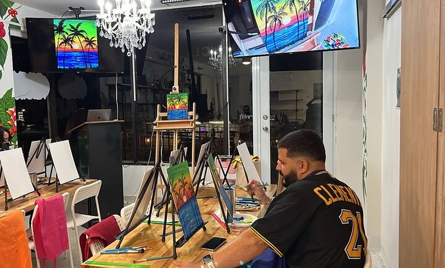 Image 3: Vibrant Sip and Paint Experience in Aguadilla