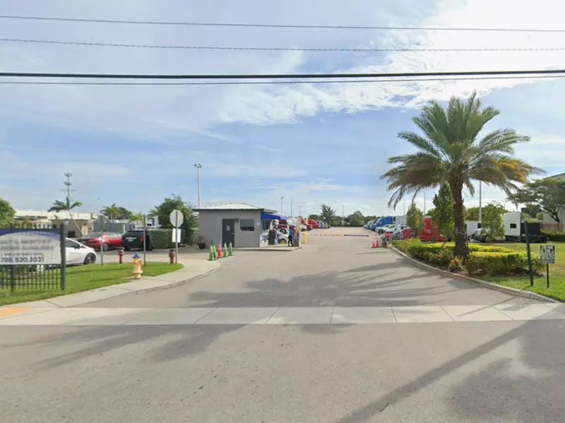 Parking at Miami Truck Stop Lot