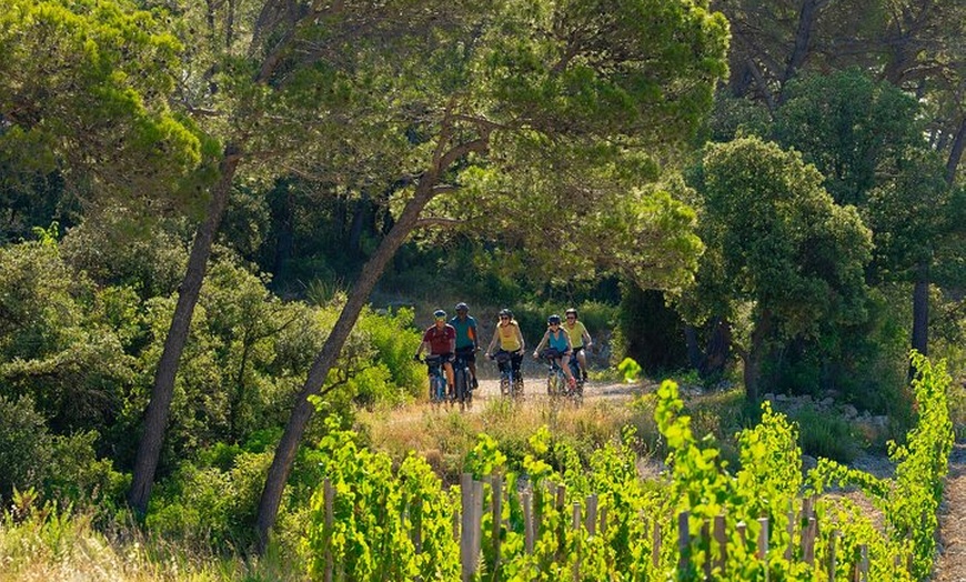 Image 1: Balades Guidées à VTT Electrique et Dégustation en Pic Saint Loup