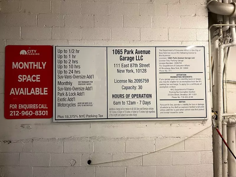 Parking at City Parking - 1065 Park Avenue Garage LLC