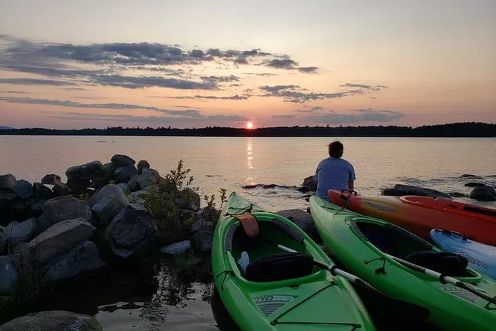 Sunset Tour by Kayak on Sebago Lake Maine