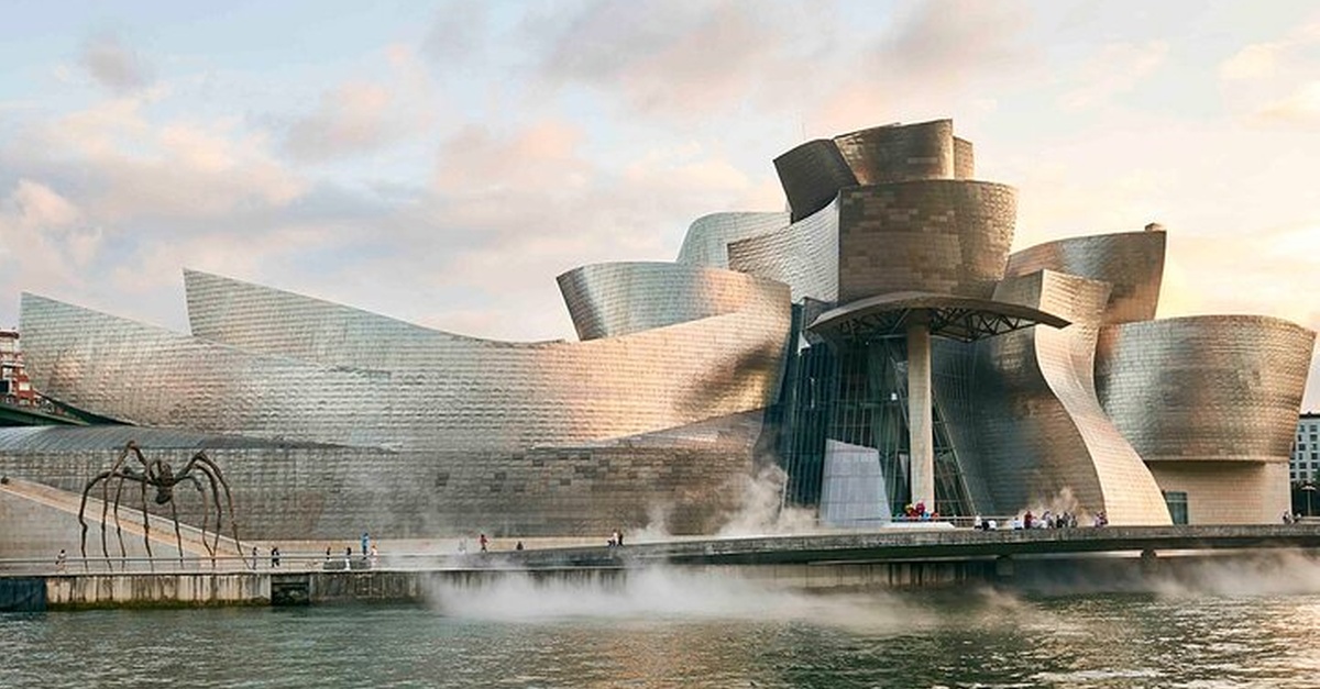 Cartel de Entrada al Museo Guggenheim Bilbao en Bilbao