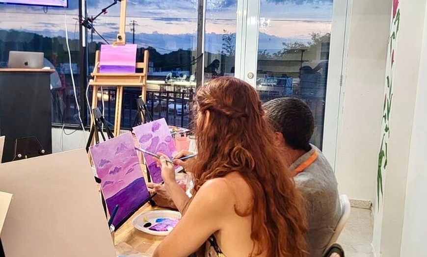 Image 2: Vibrant Sip and Paint Experience in Aguadilla