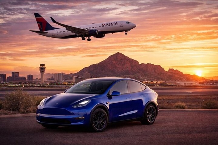 Luxury Private Tesla Transfer from Phoenix Airport to Hotels