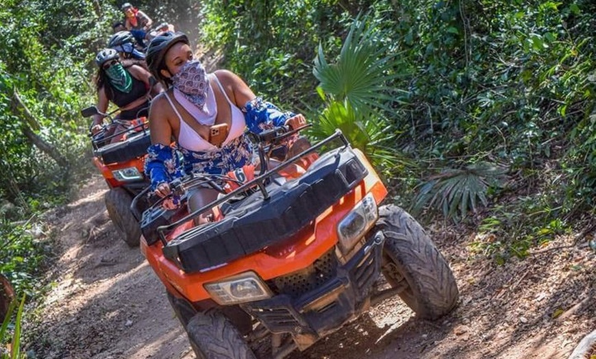 Image 16: Cancún Jungle Combo: ATV+Ziplines+ Cenote swim+ FREE Horse Ride