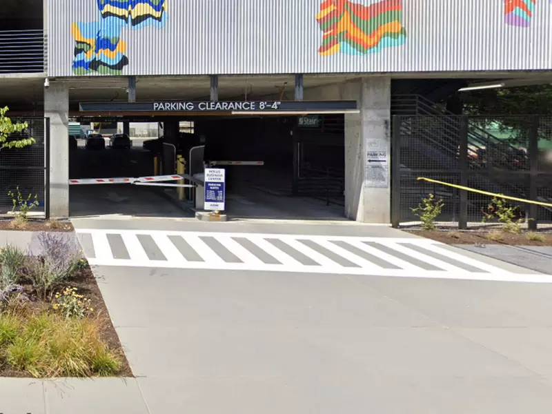 Parking at Alley Entrance - Hollis Business Center Garage