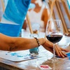 Image 7: Mystery Paint and Sip Night at a Trendy Wine Bar in Atlanta