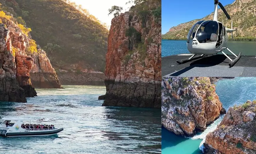 Image 1: Horizontal Falls Helicopter Adventure from Broome