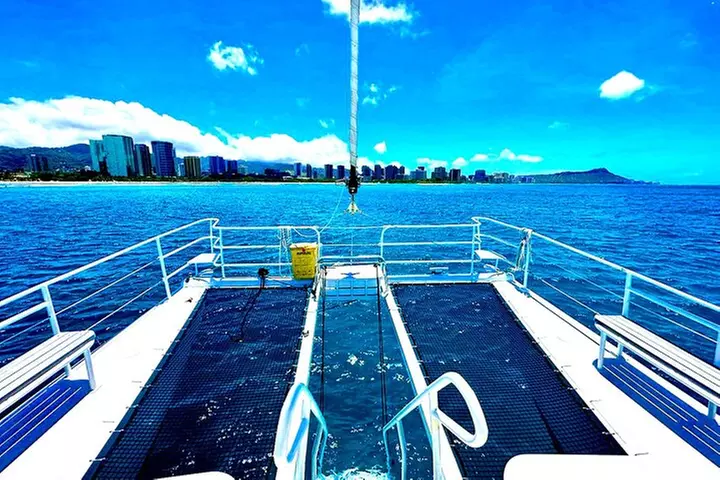 Waikiki Catamaran Escape: Snorkel with Turtles & Water Sports Fun