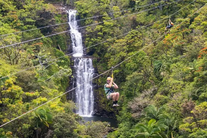 Big Island: 8-Zipline & Suspension Bridge Waterfall Adventure