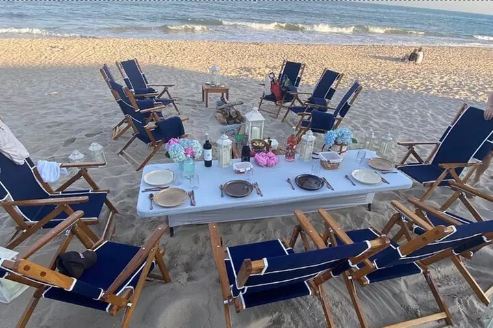 Luxury Beach Bonfire and Picnic Dinner at Town Line Beach