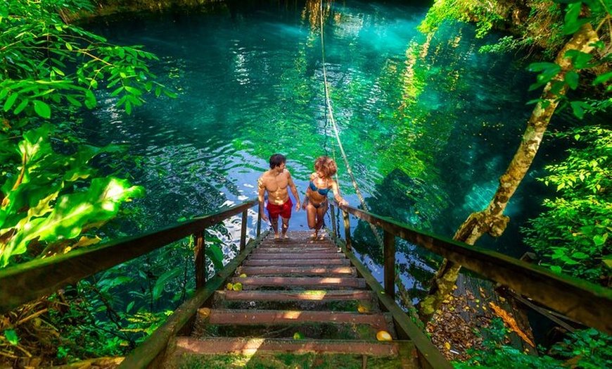 Image 2: ATV Adventure, Interactive Bridges, Ziplines, Cenote and Lunch