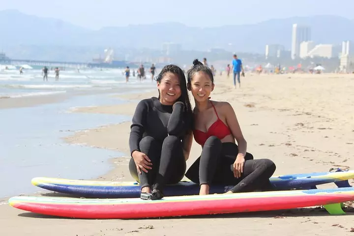 Shared 2 Hour Small Group Surf Lesson in Santa Monica