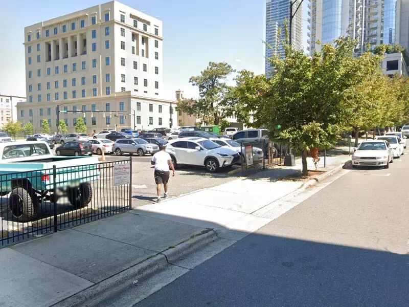 Parking at 208 S. Poplar St. Lot - Second Medium
